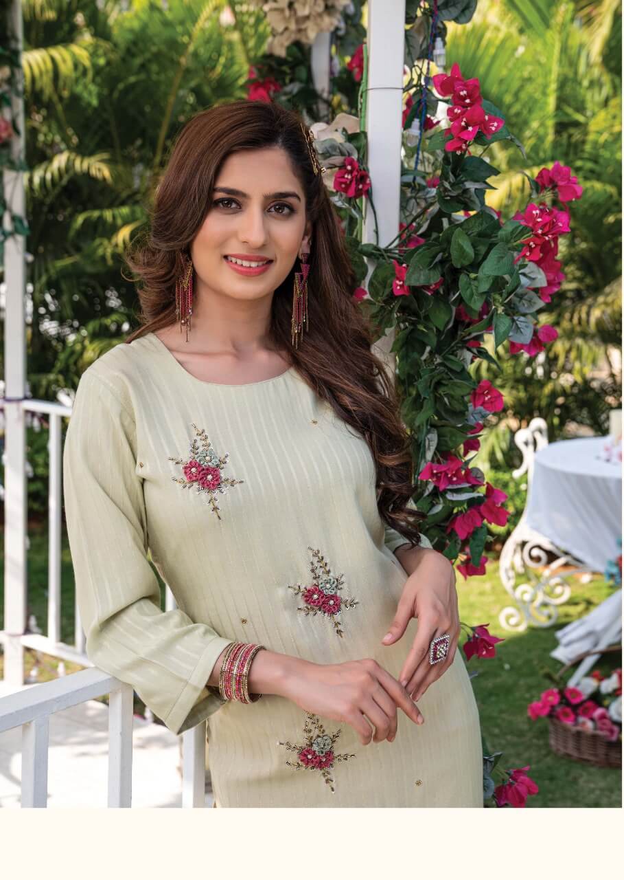 Wanna Saaz New Designer Fancy Ethnic Wear Kurti With Pant Collection